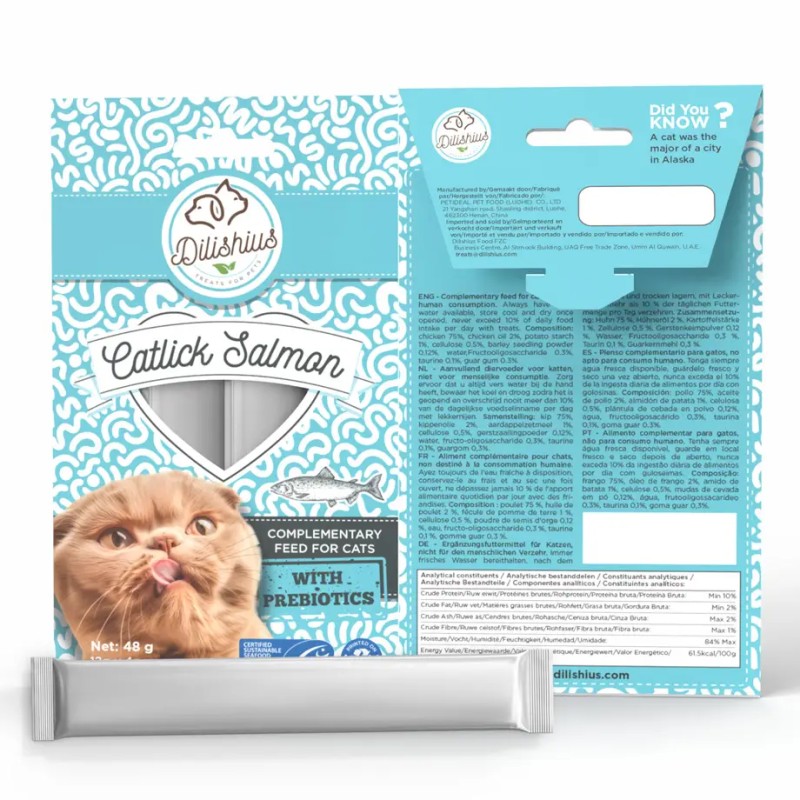 Stick liquide au saumon pour chat