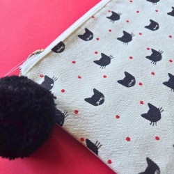 Pochette - chat blanc