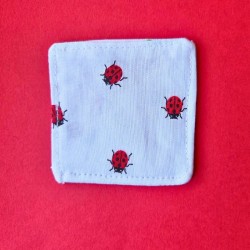 Marque page tissu - Coccinelle