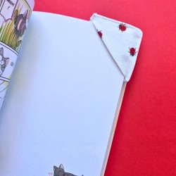 Marque page tissu - Coccinelle