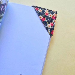 Marque page tissu - fleurs