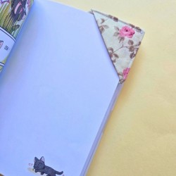 Marque page tissu - rose