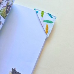 Marque page tissu - plumes