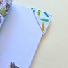 Marque page tissu - plumes