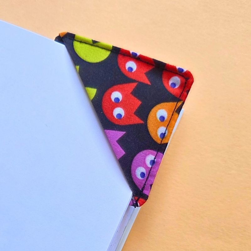 Marque page tissu - pac man