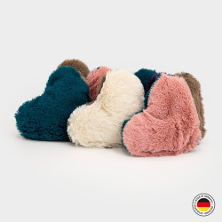 Coussin coeur en peluche à la valériane