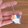 Porte-clefs chat calico