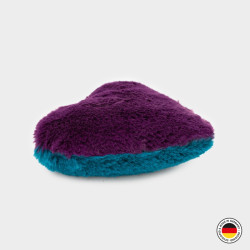 Coussin coeur en peluche à la valériane