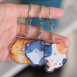 Porte-clefs chat roux