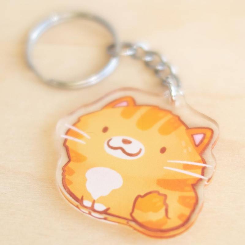 Porte-clefs chat roux