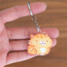 Porte-clefs chat roux