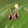 Boucles d'oreilles chat résine - Rose