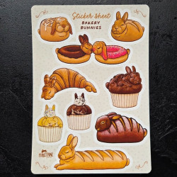 Stickers lapins viennoiseries