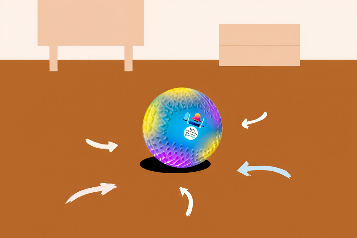 Balle interactive pour chat avec LED et capteur