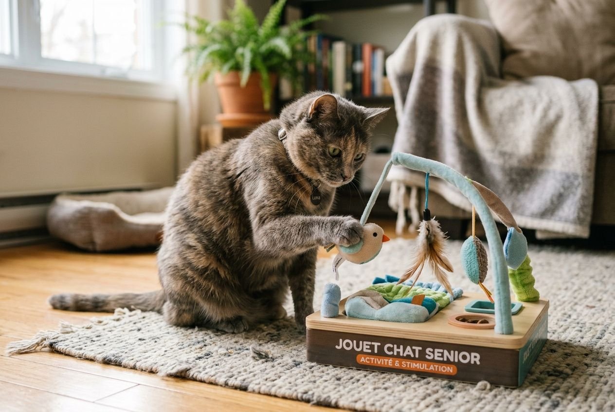 Jouet pour chat senior : stimuler votre vieux chat en douceur