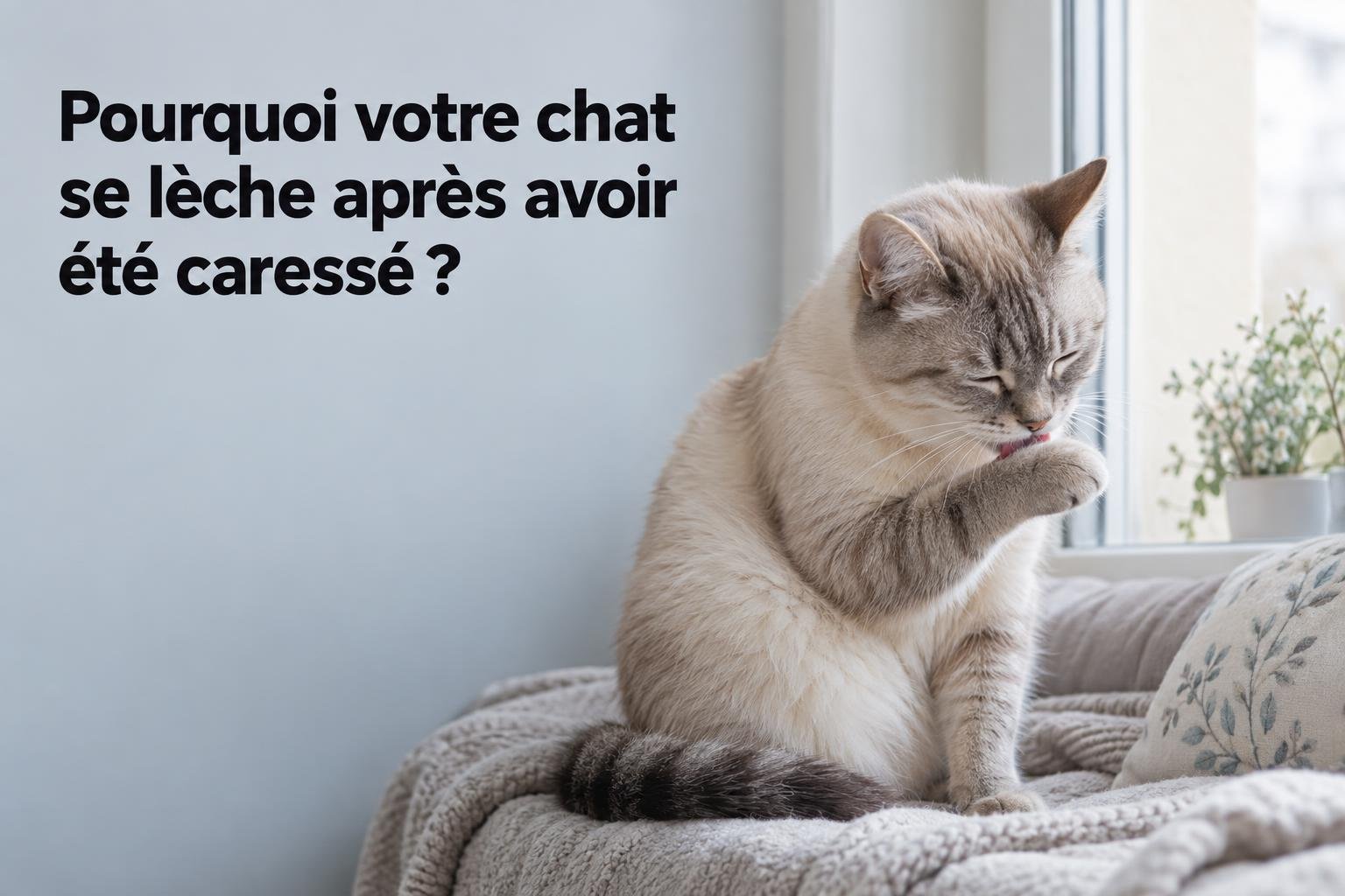 Pourquoi votre chat se lèche après avoir été caressé ?