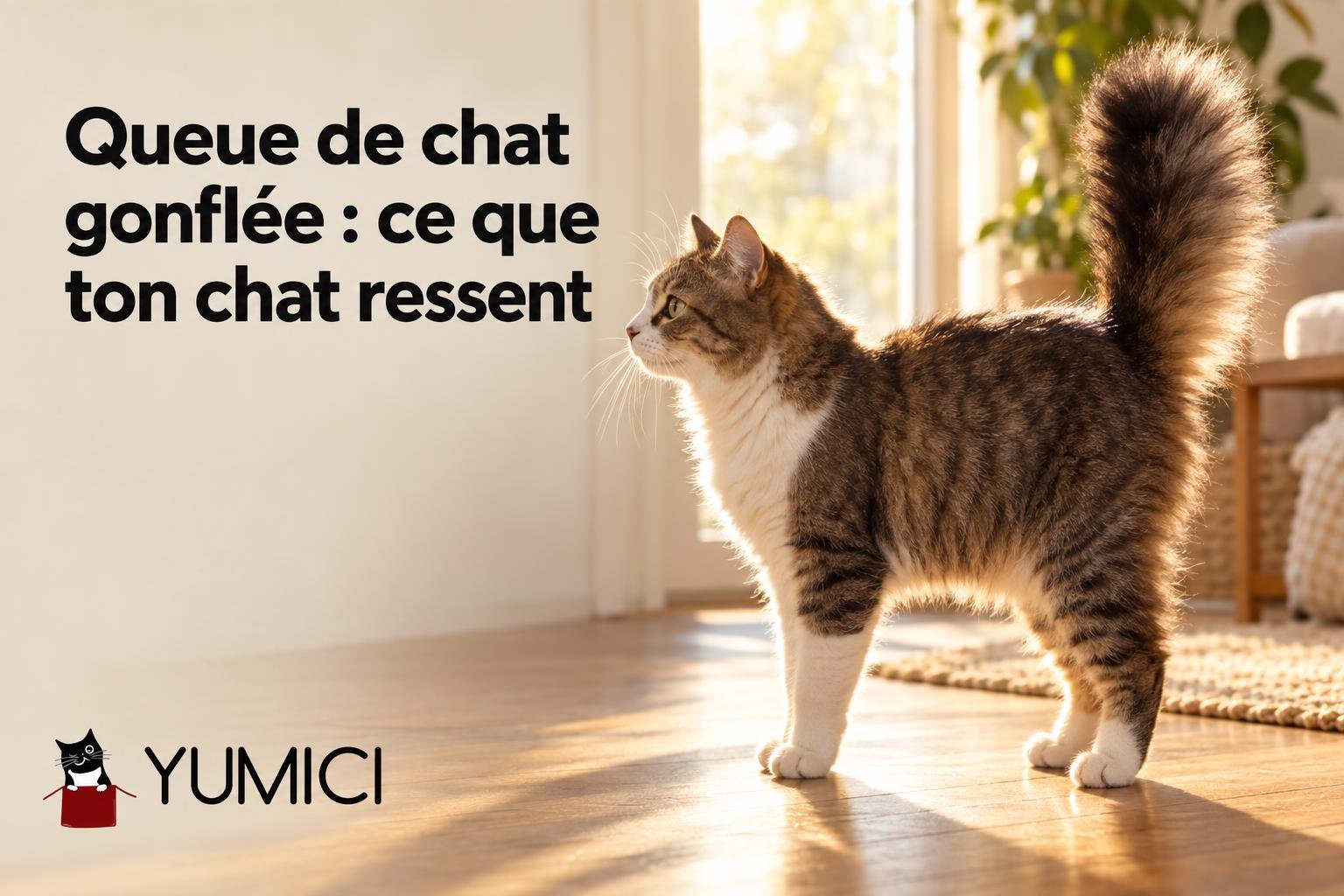 Queue de chat gonflée : ce que ton chat ressent