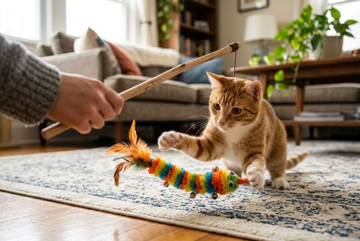 Jouet chat interactif chenille : le meilleur jouet pour chat
