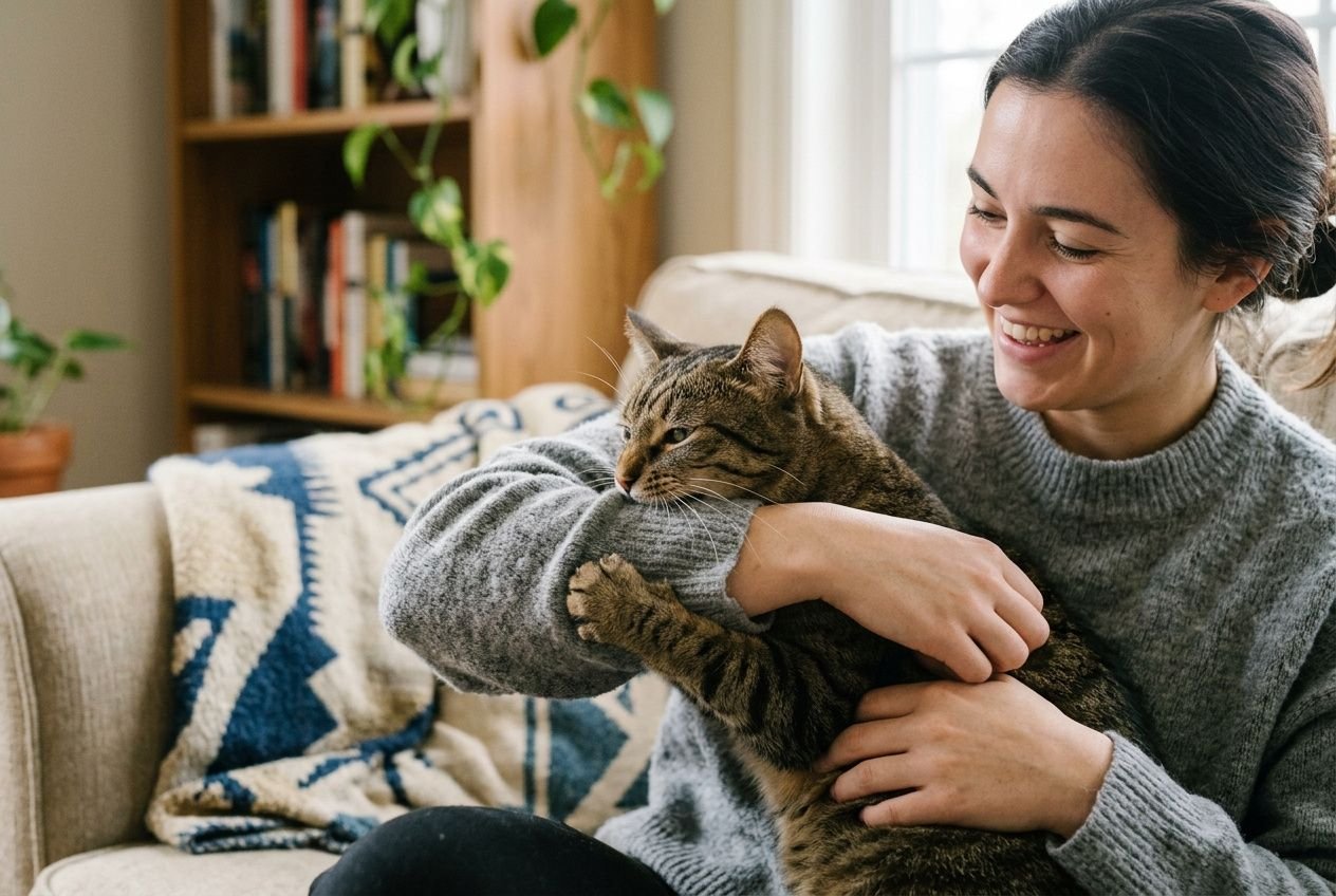 Comportement : pourquoi mon chat me mordille-t-il ?